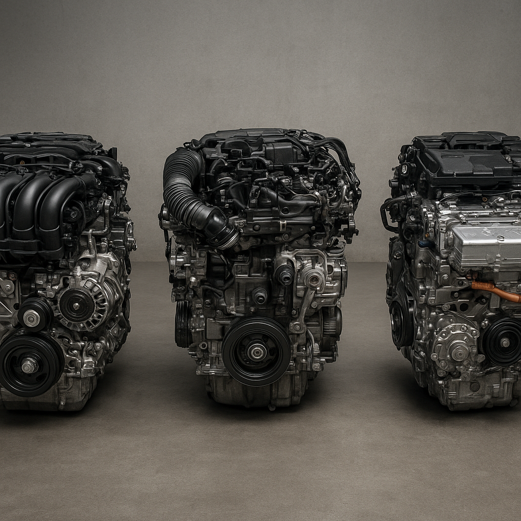 Porównanie silników benzynowych, diesla i hybrydowych